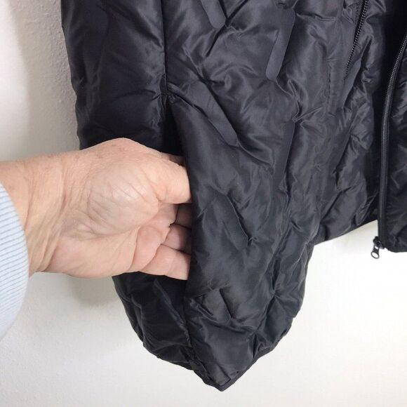 Tangerine Womens Puffer Vest Black Full Zip Packable Pockets Active Wear Medium - Picture 11 of 12